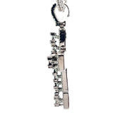 Flooded 3D Diamond Cross pendant